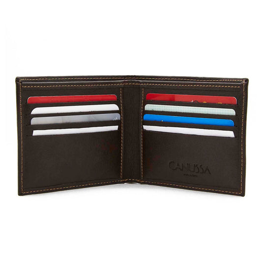Vegan Leather Slim Wallet Canussa Brown