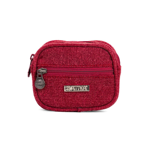 Hemp Vegan Coin Purse Sativa Red