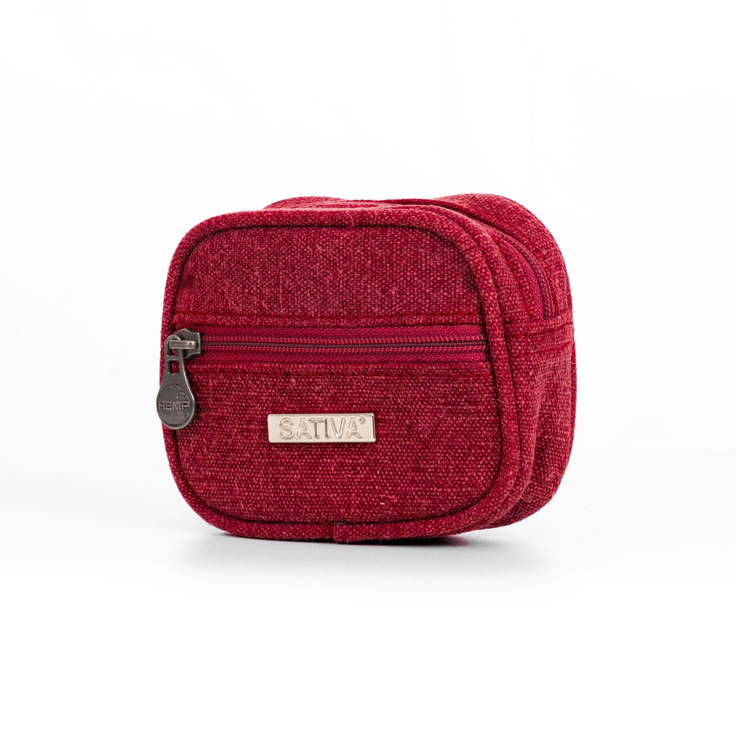 Hemp Vegan Coin Purse Sativa Red