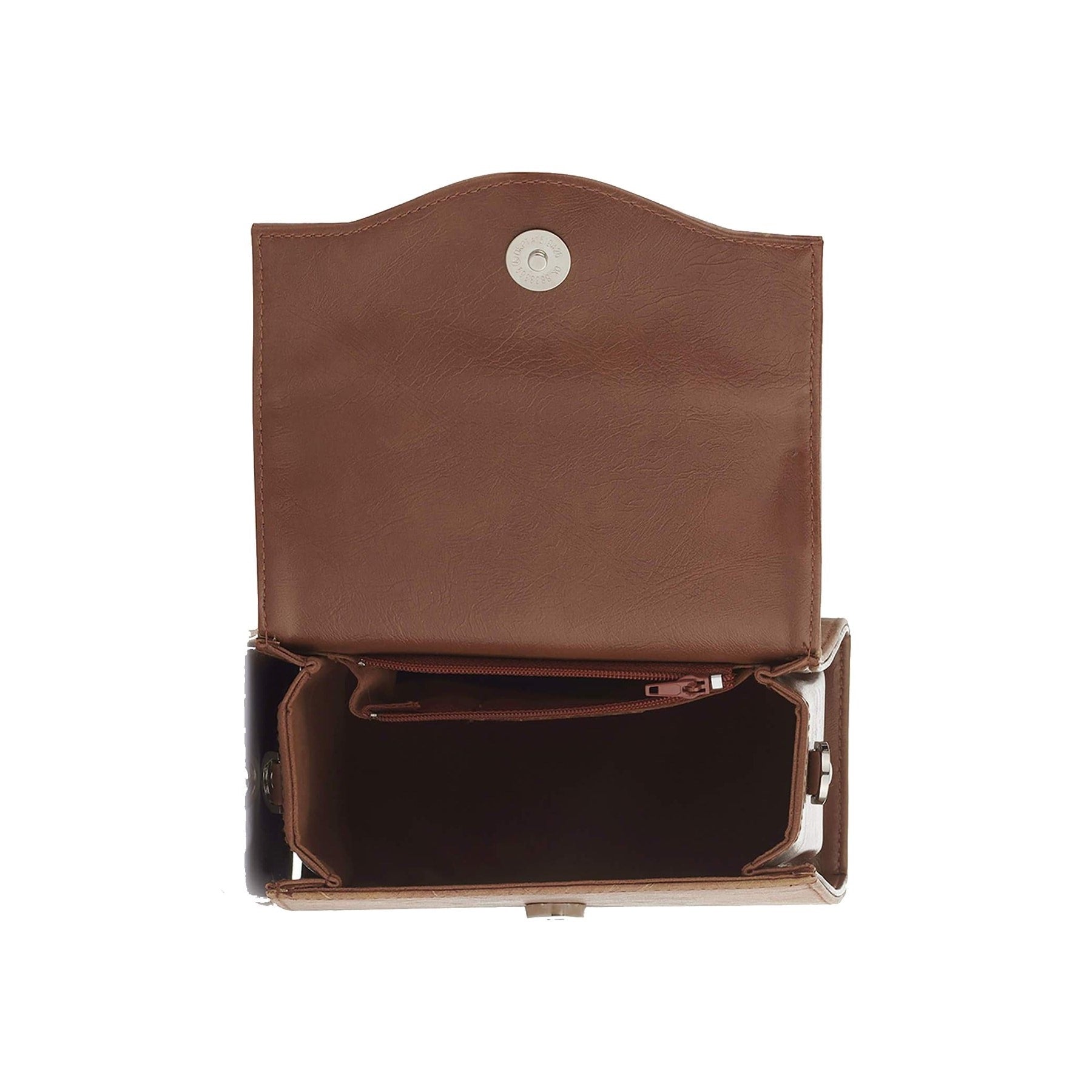 Vegan Leaf Leather Box Bag Thamon Brown - I Am The Animal