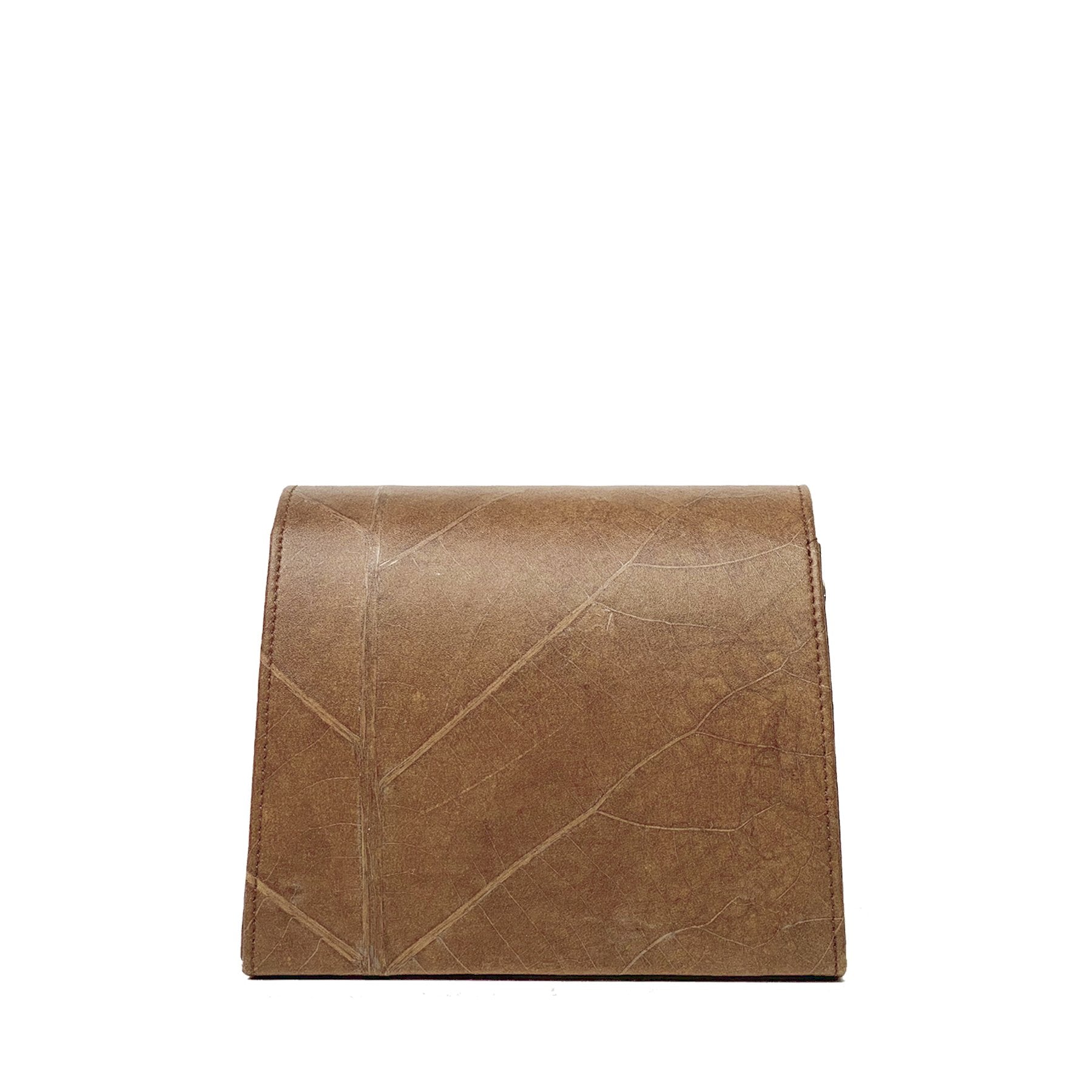 Vegan Leaf Leather Box Bag Thamon Brown - I Am The Animal