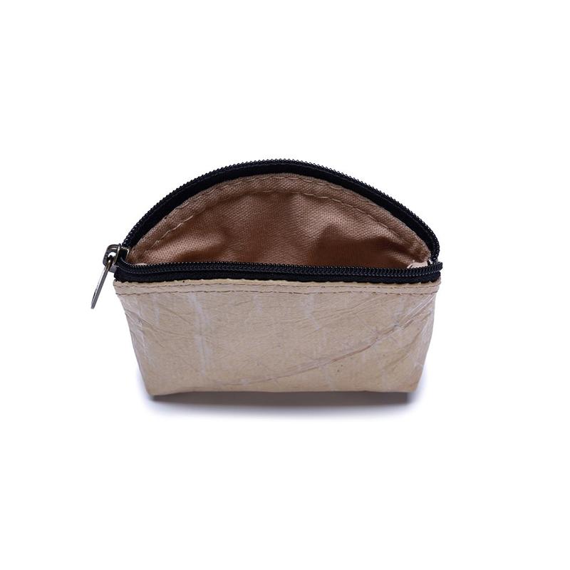 Vegan Leaf Leather Women's Coin Purse Natural - I Am The Animal