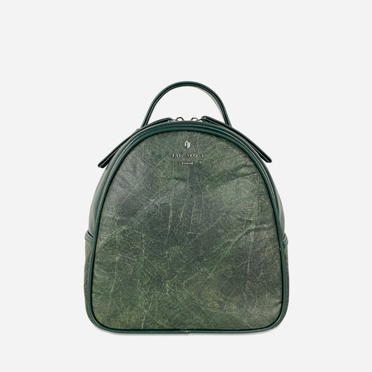 Vegan Leaf Leather Rachel Backpack Thamon Green