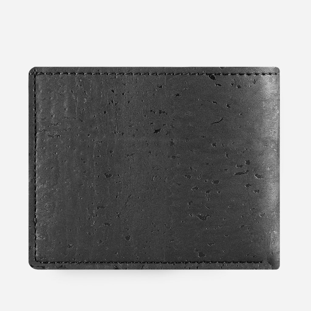 Cork Vegan Wallet Coin Pocket Corkor Black - I Am The Animal