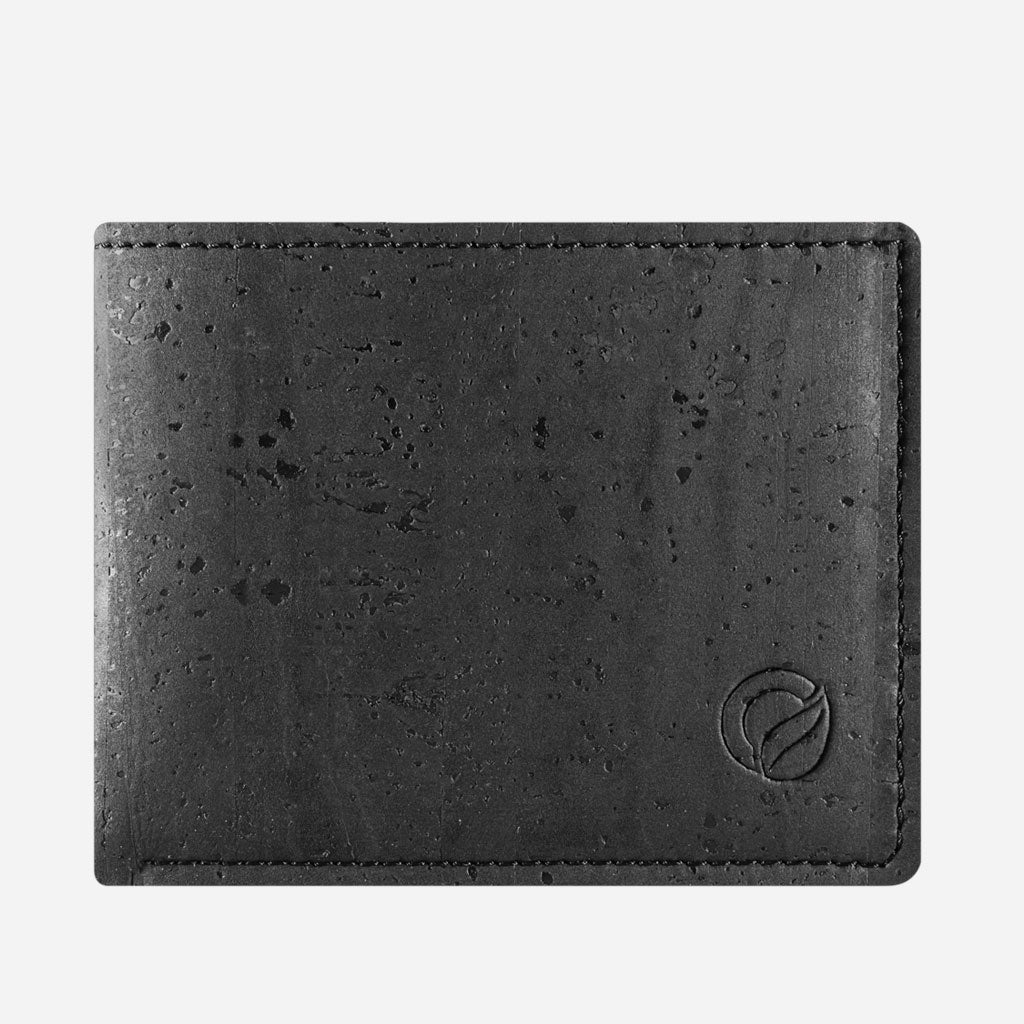 Cork Vegan Wallet Coin Pocket Corkor Black - I Am The Animal