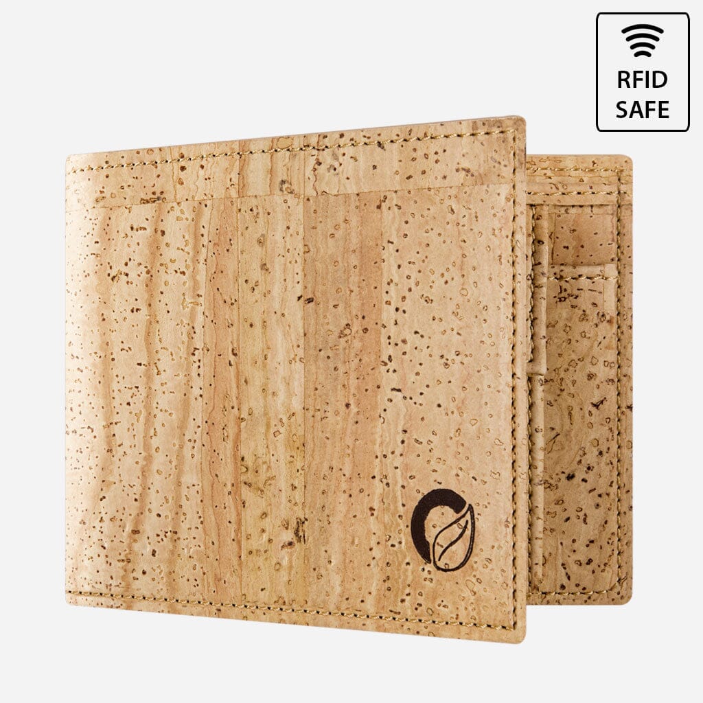 Cork Vegan Wallet Coin Pocket Corkor Light Brown - I Am The Animal