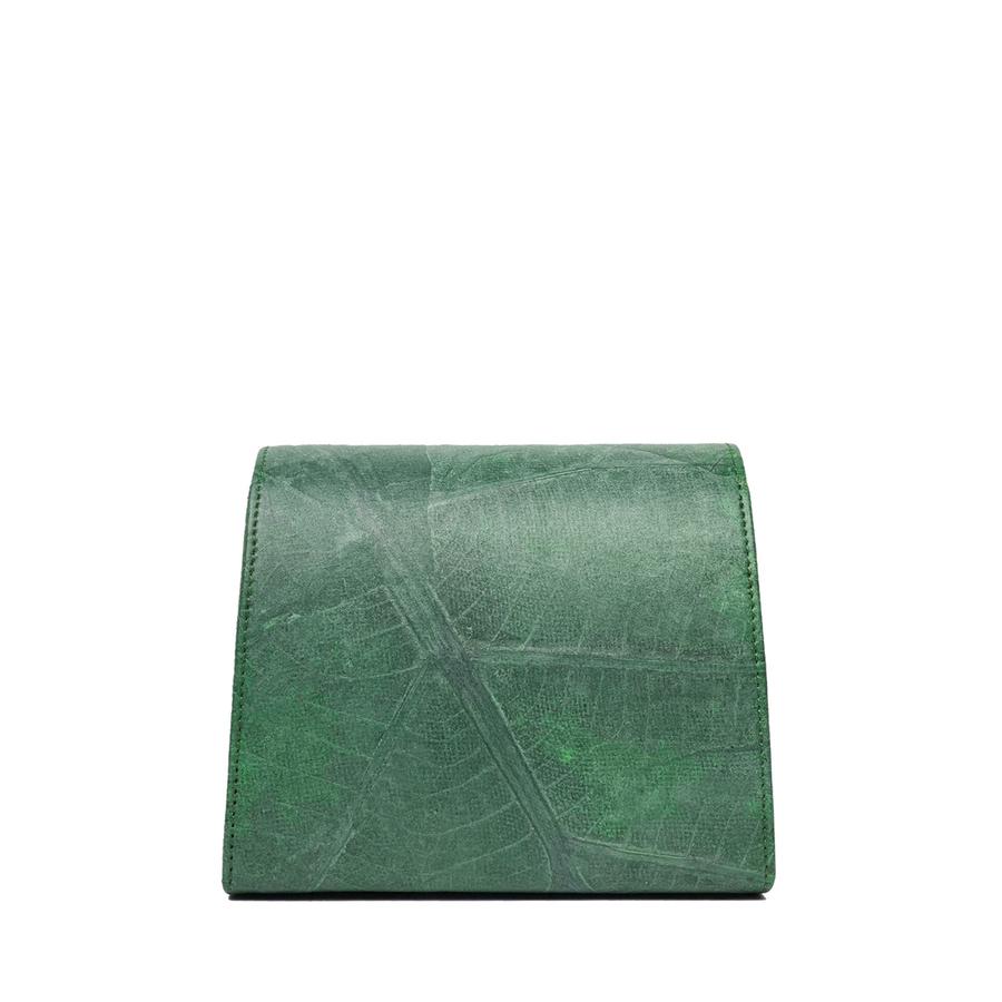 Vegan Leaf Leather Box Bag Thamon Green - I Am The Animal