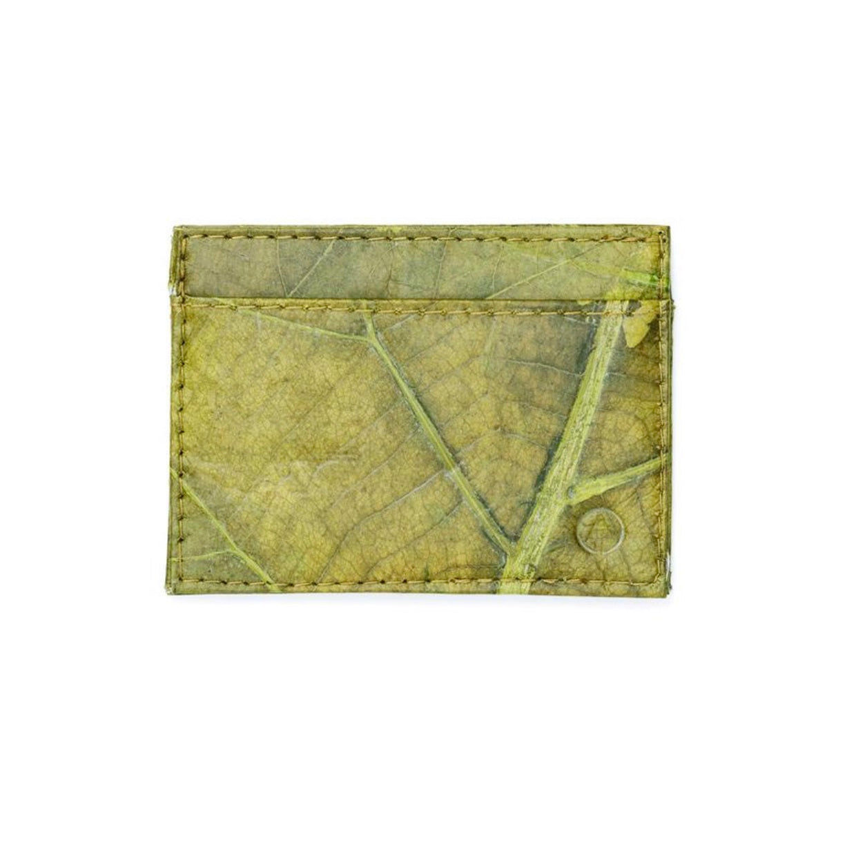 Vegan Leaf Leather Card Holder Green - I Am The Animal