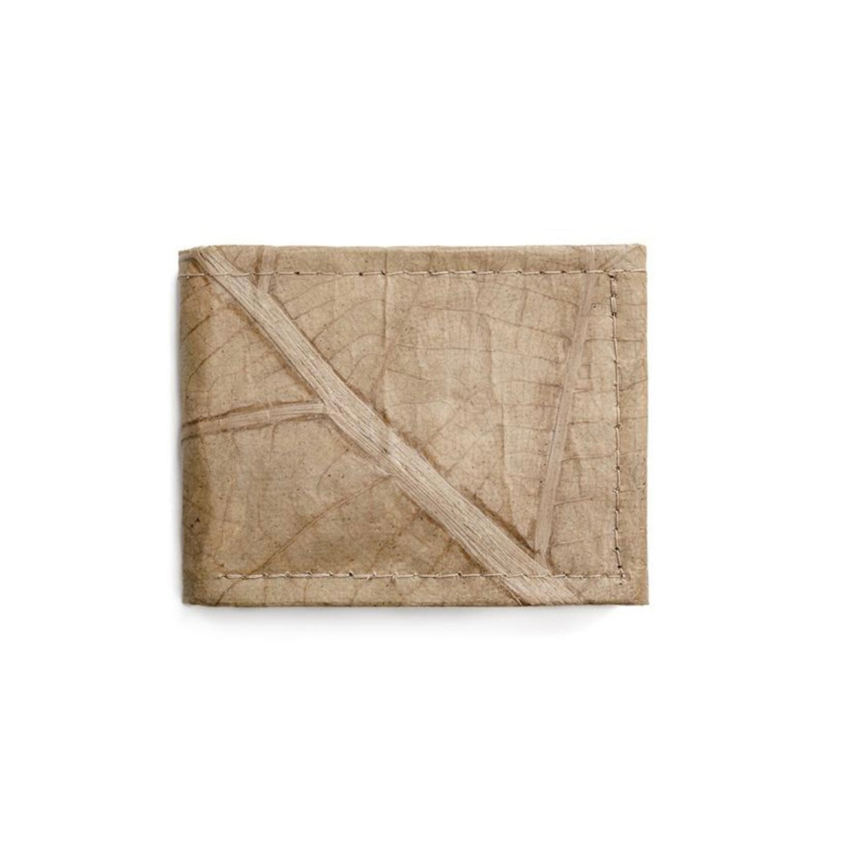 Vegan Leaf Leather Bifold Wallet Natural - I Am The Animal