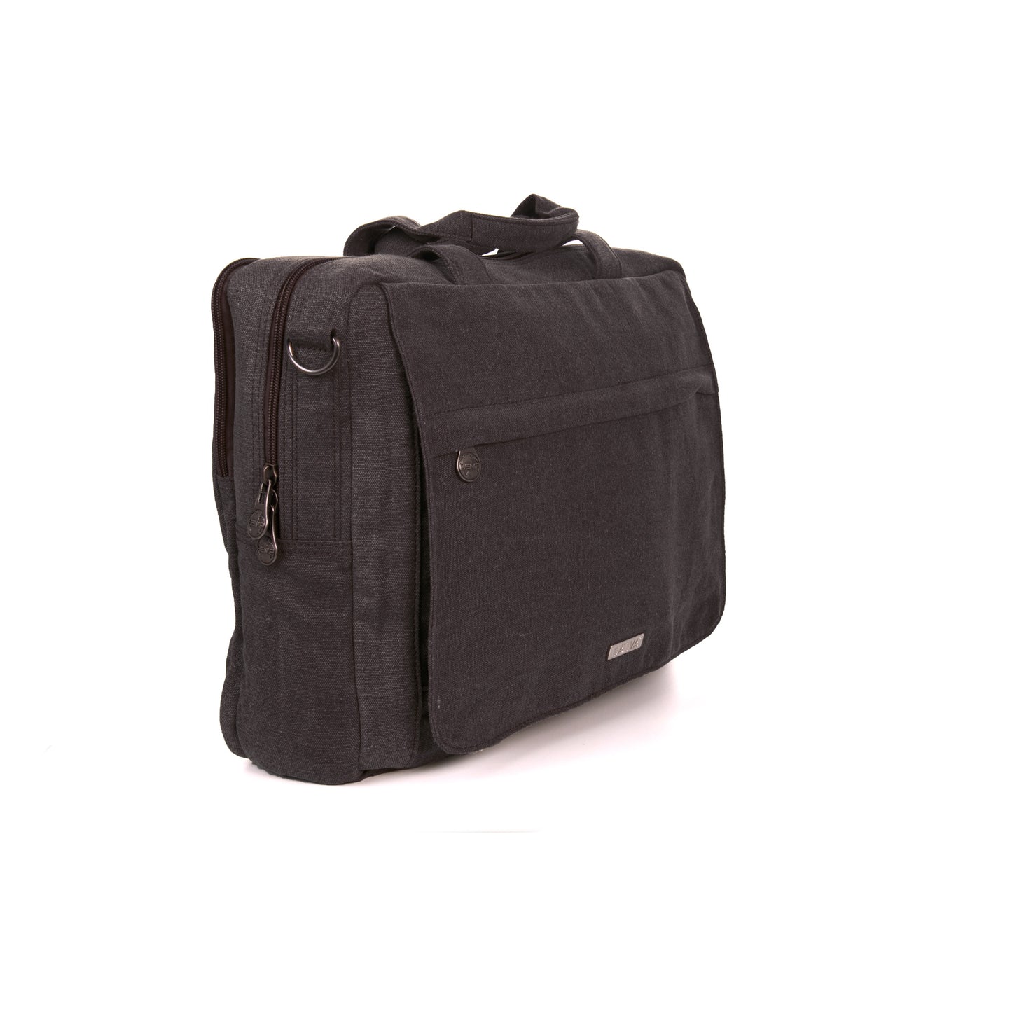 Hemp Vegan Laptop Briefcase Bag Sativa Grey
