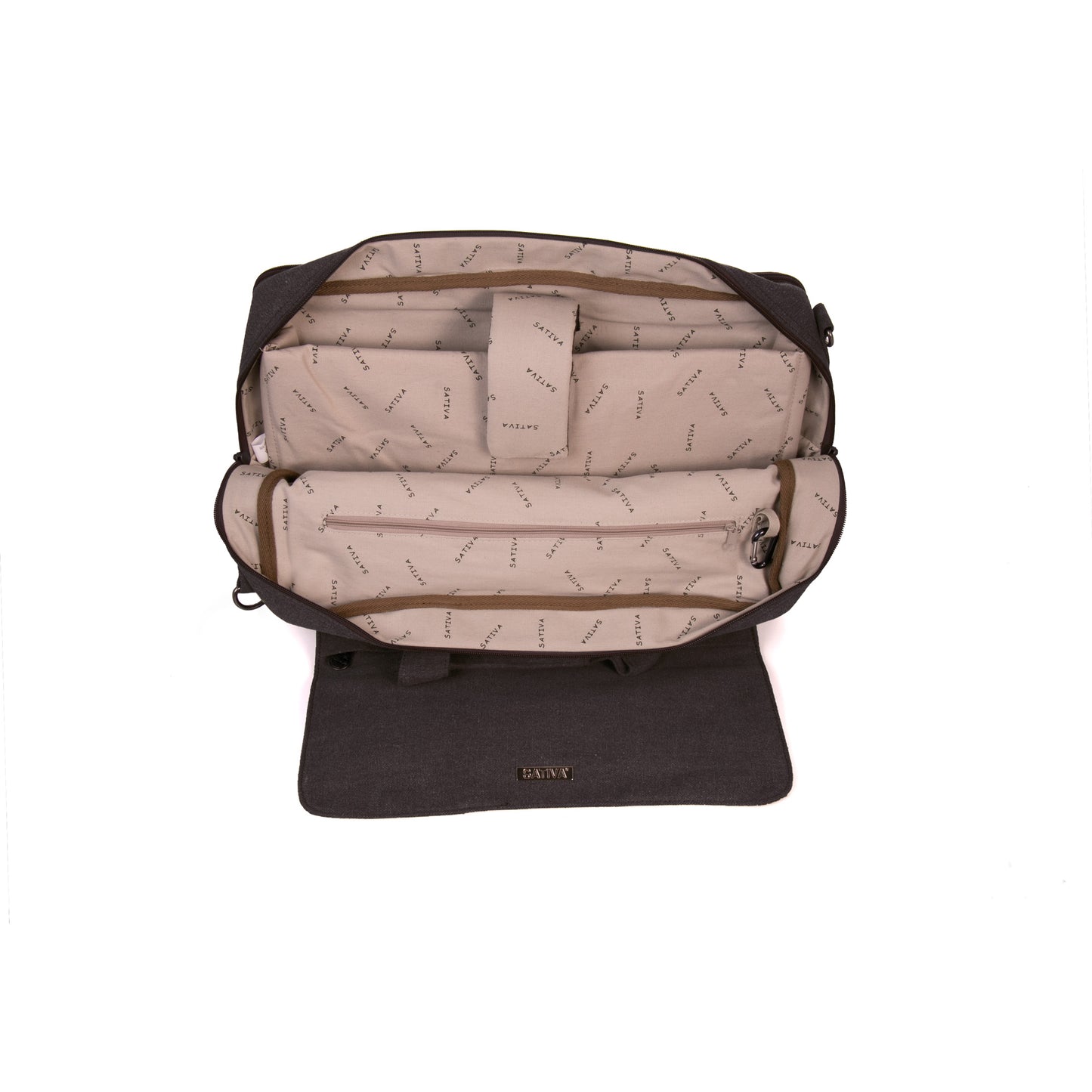Hemp Vegan Laptop Briefcase Bag Sativa Grey