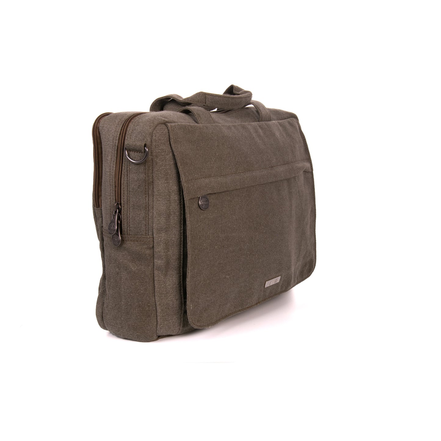 Hemp Vegan Laptop Briefcase Bag Sativa Khaki