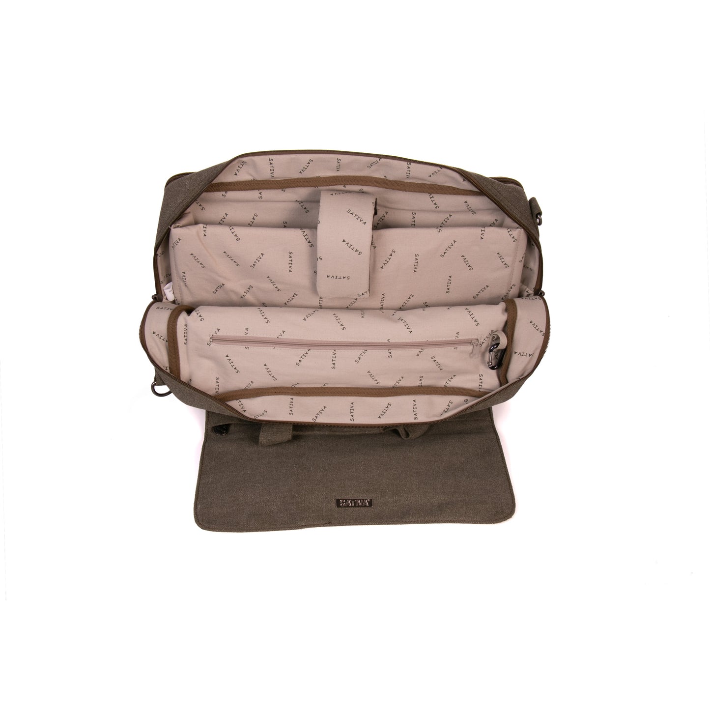 Hemp Vegan Laptop Briefcase Bag Sativa Khaki