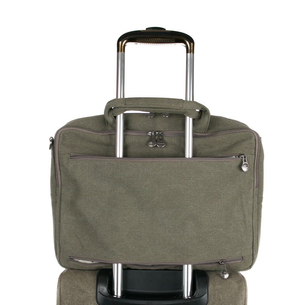 Hemp Vegan Laptop Briefcase Bag Sativa Khaki