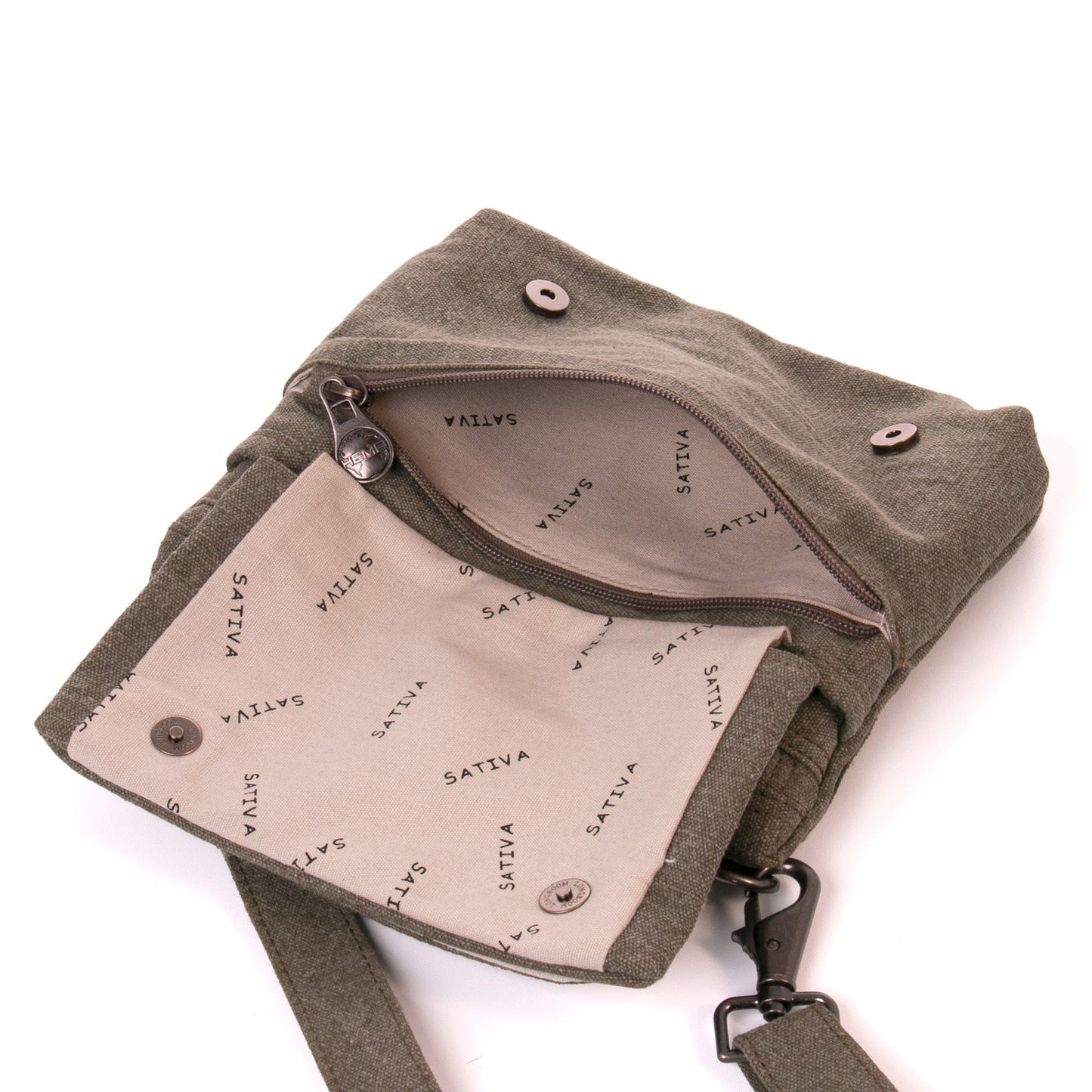 Hemp Vegan Shoulder Bag Sativa Khaki