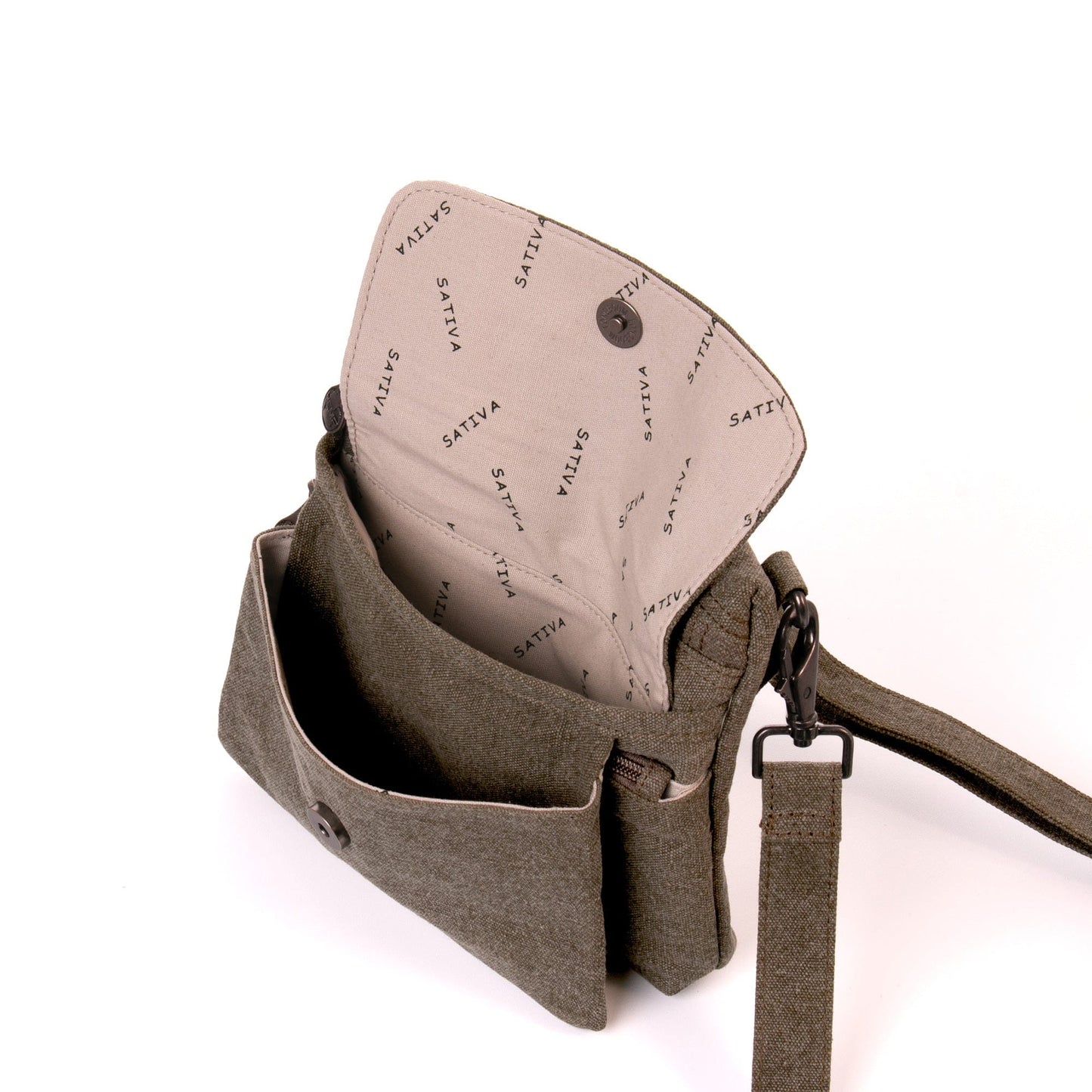 Hemp Vegan Shoulder Bag Sativa Khaki