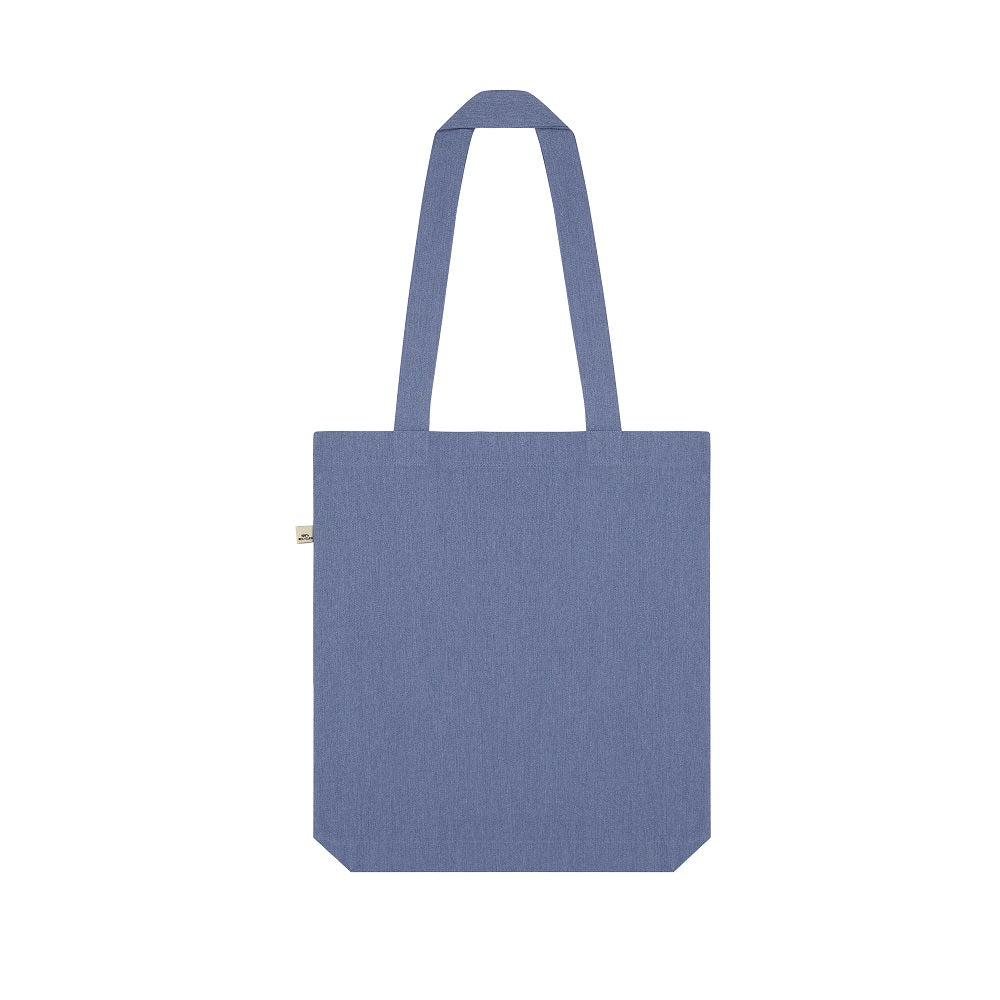 Recycled Shopper Tote Bag Peta Approved Vegan Light Denim - I Am The Animal