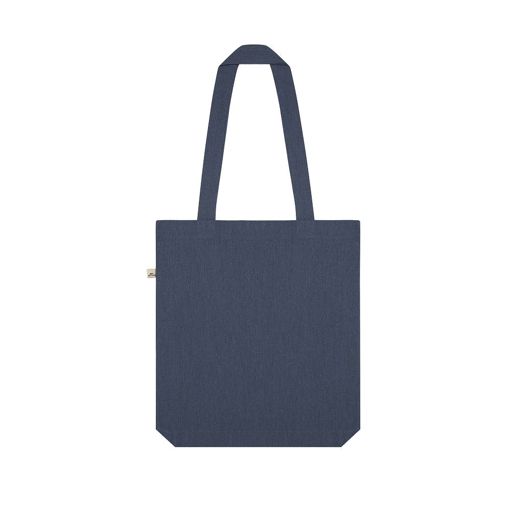 Recycled Shopper Tote Bag Peta Approved Vegan Dark Denim - I Am The Animal