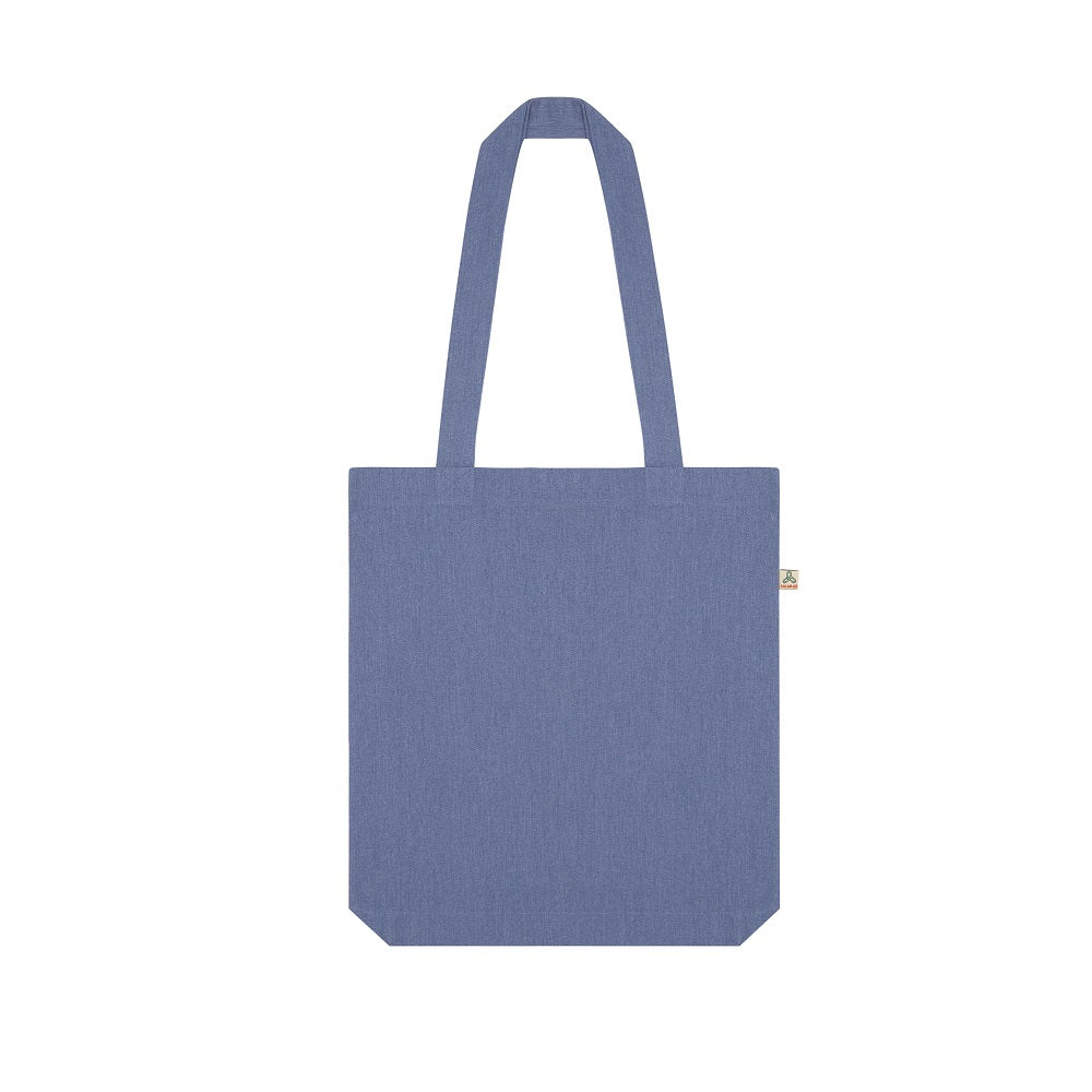 Recycled Shopper Tote Bag Peta Approved Vegan Light Denim - I Am The Animal