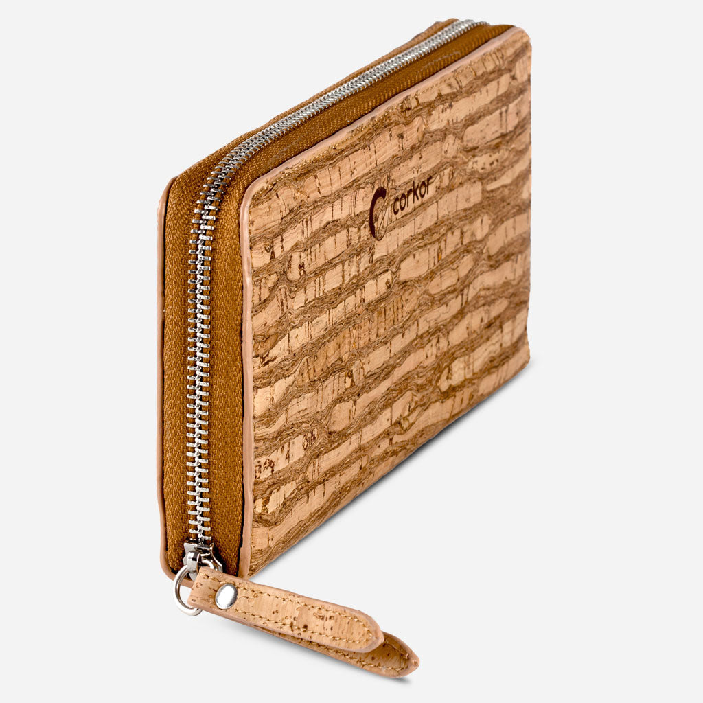 Cork Vegan Long Wallet Women's Corkor Zebra - I Am The Animal