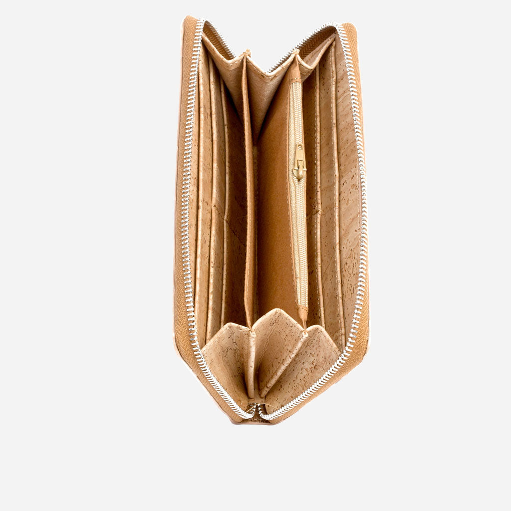 Cork Vegan Long Wallet Women's Corkor Zebra - I Am The Animal