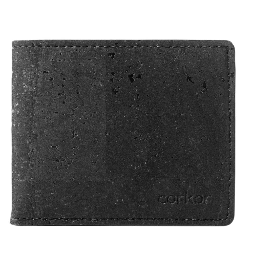 Cork Vegan Passcase Wallet Corkor Black - I Am The Animal