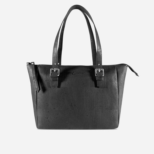 Cork Vegan Shoulder Bag Women's Corkor Black - I Am The Animal