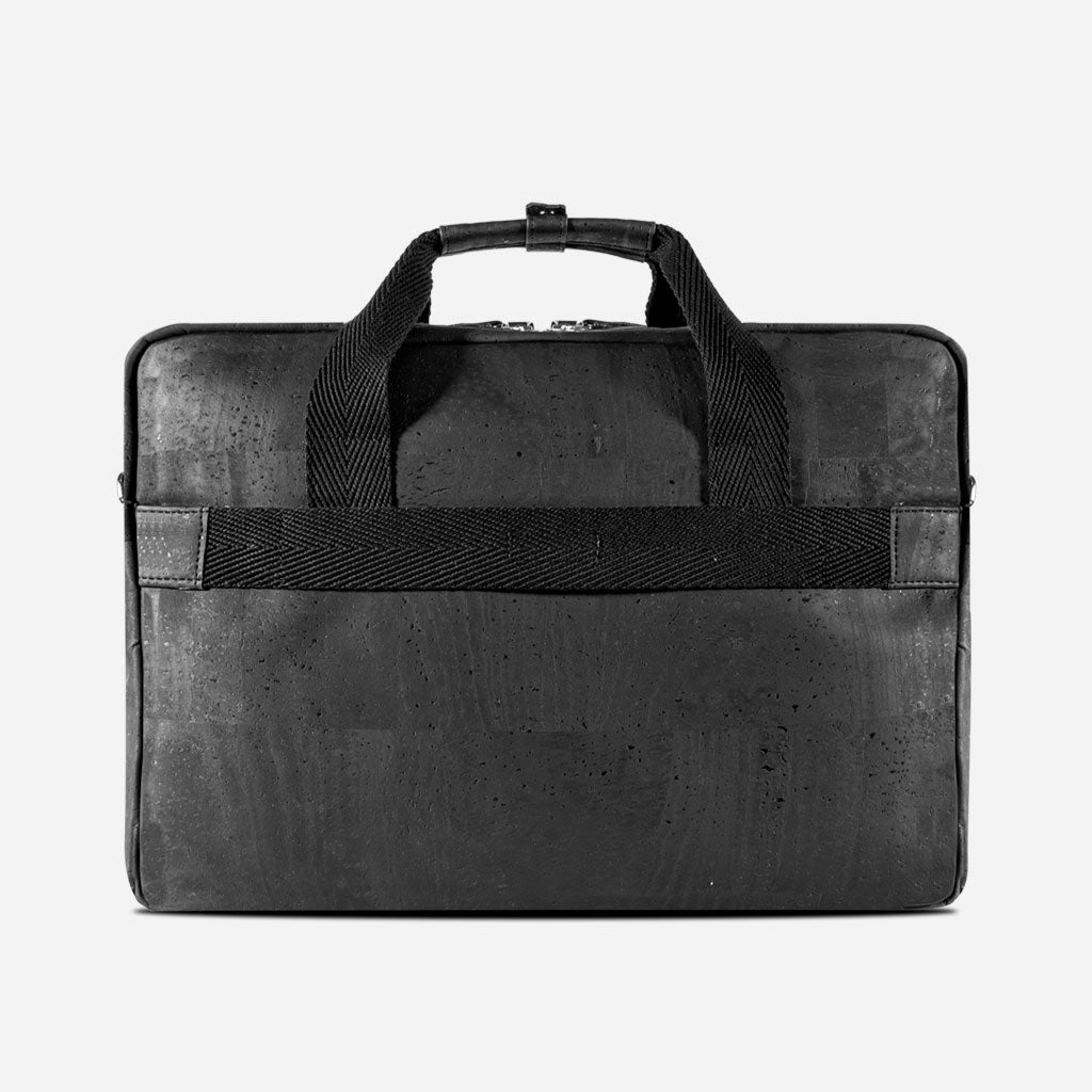 Cork Vegan Laptop Briefcase Bag Corkor Black