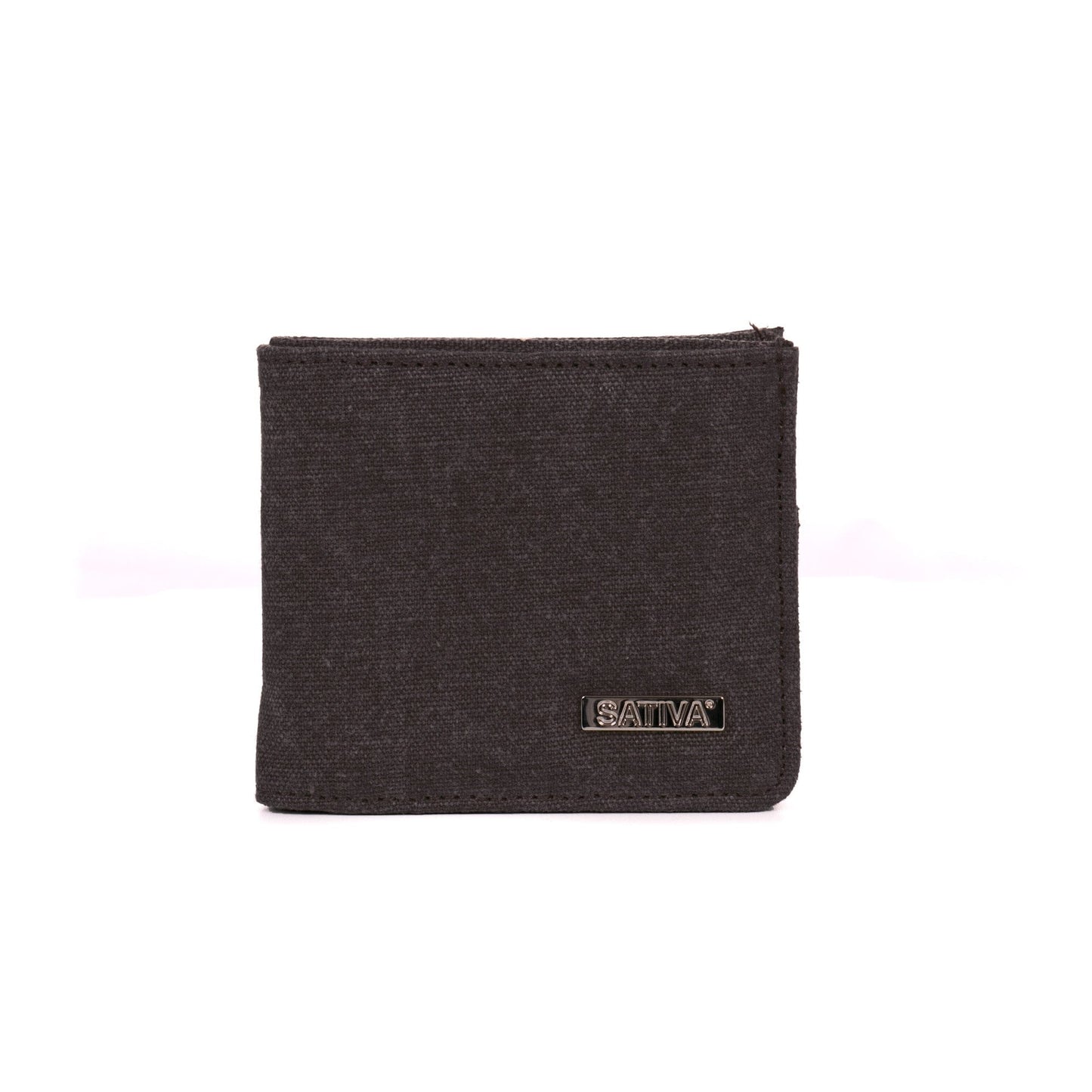 Hemp Vegan Flat Wallet Sativa Grey