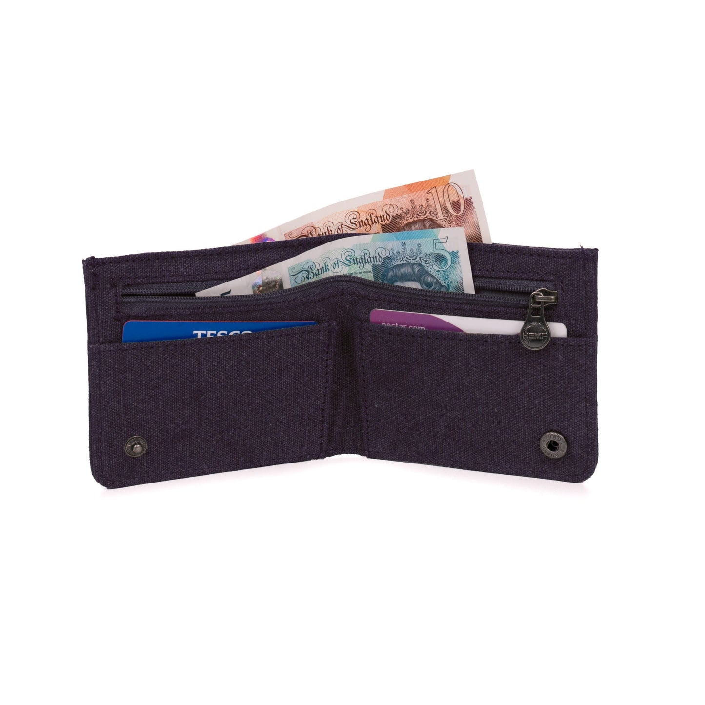 Hemp Vegan Flat Wallet Sativa Plum