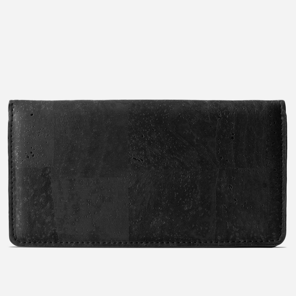 Cork Vegan Slim Wallet Women's Corkor Black - I Am The Animal