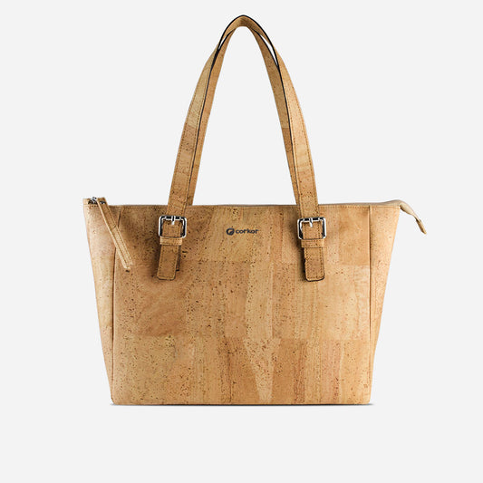 Cork Vegan Shoulder Bag Women's Corkor Light Brown - I Am The Animal