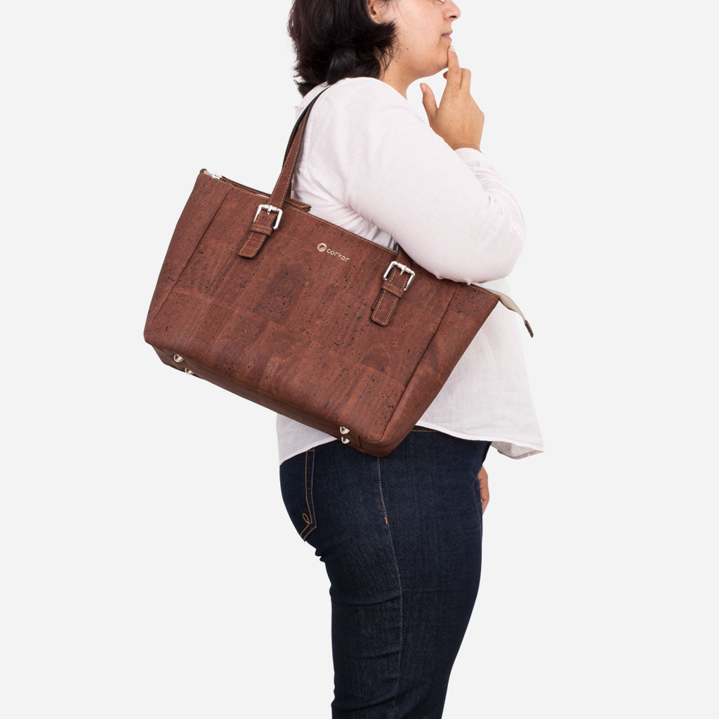 Cork Vegan Shoulder Bag Women's Corkor Red - I Am The Animal